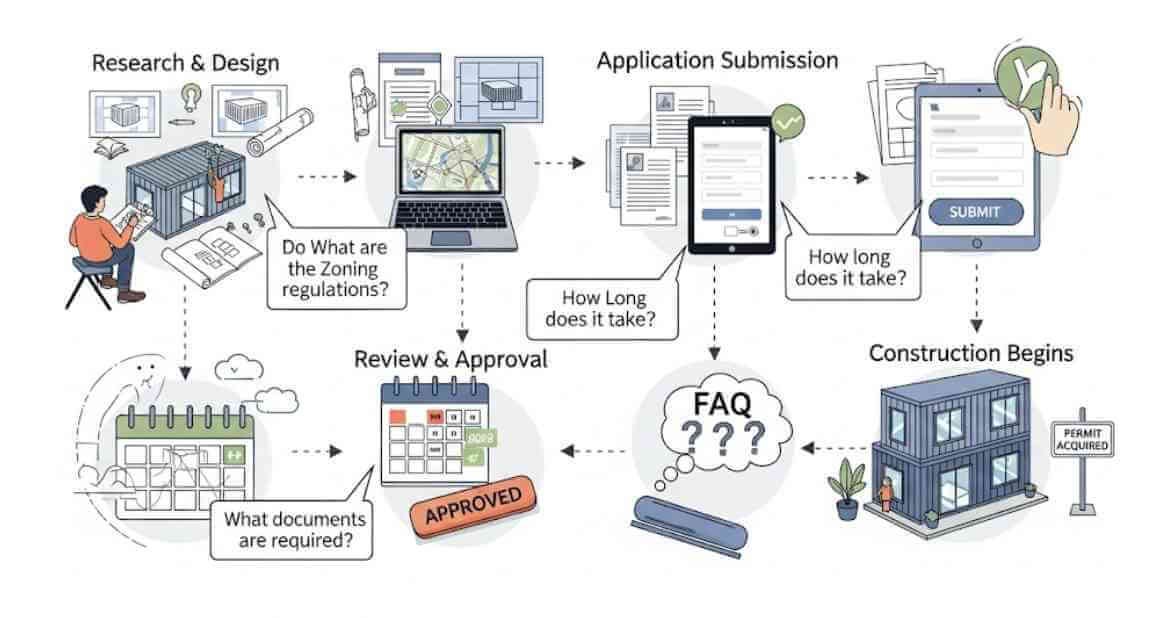 container home construction plans with complete documentation
