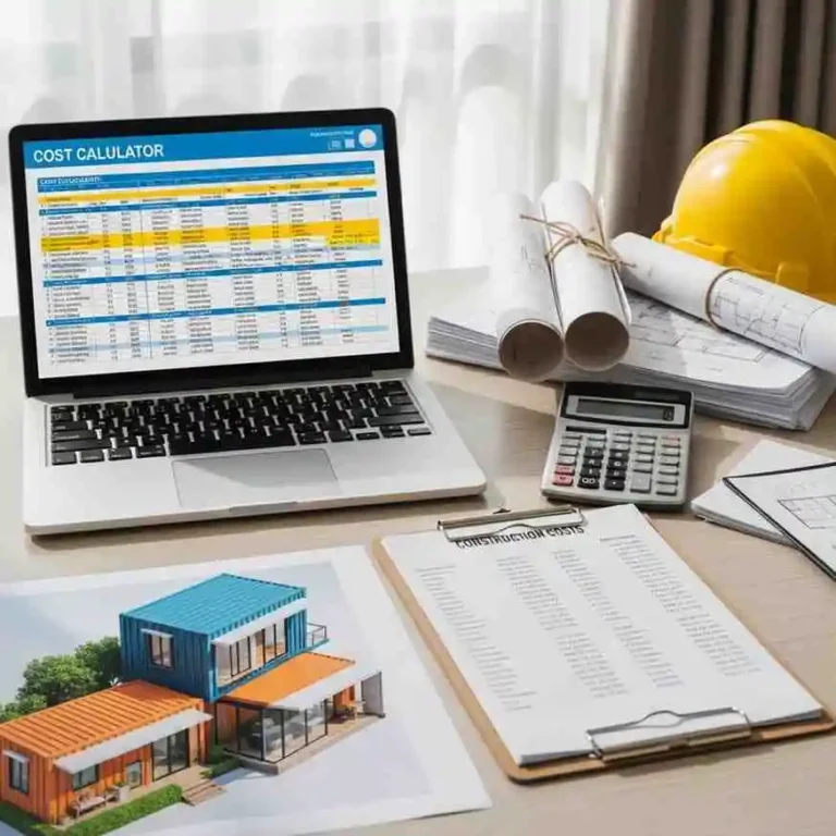 shipping container home cost calculator with blueprints permits and construction budget breakdown