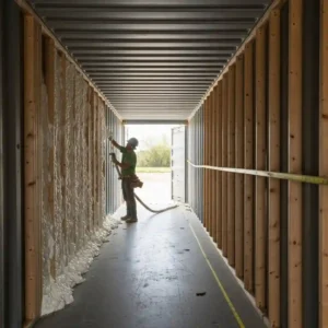 how wide is a container home interior dimensions and framing