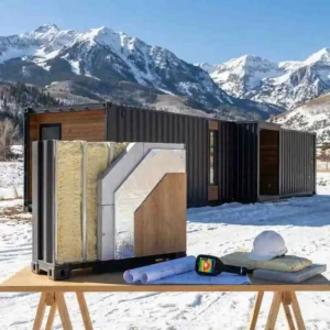 Container house colorado cold climate design with thermal insulation